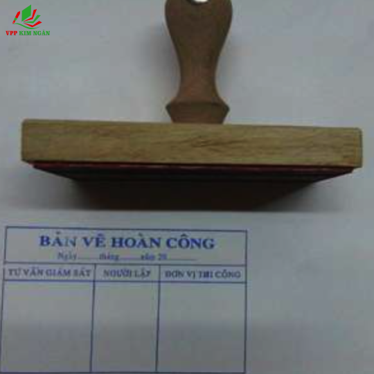 Dấu cán gỗ 7x14cm
